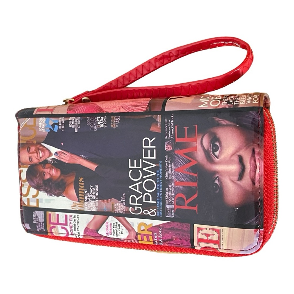 Barack and Michelle Obama Zip Wristlet NWT